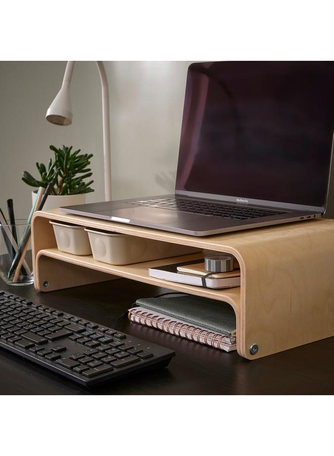 إيروريكس حامل كمبيوتر محمول/شاشة، خشب البتولا، 52×26 سم - Image 3