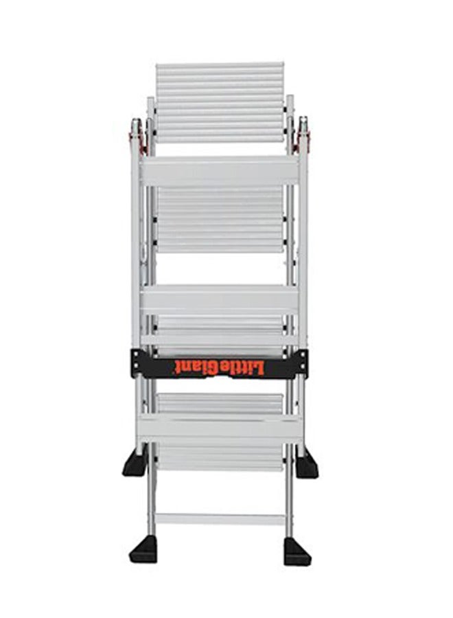 ليتل جايانت سلالم عملاقة صغيرة، درجة جامبو، 4 درجات، 3 أقدام، مقعد درجة، ألومنيوم، نوع 1AA، تصنيف وزن 375 رطل، (11904)، رمادي - Image 2