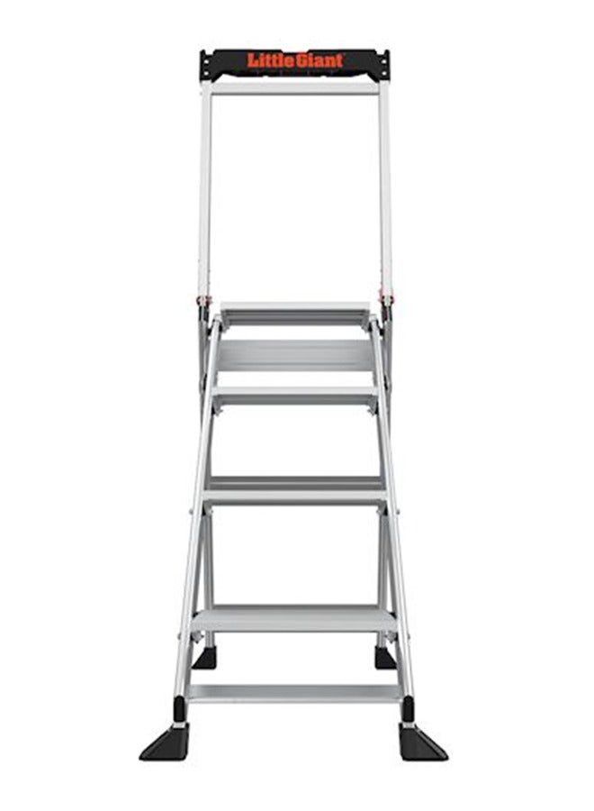 ليتل جايانت سلالم عملاقة صغيرة، درجة جامبو، 4 درجات، 3 أقدام، مقعد درجة، ألومنيوم، نوع 1AA، تصنيف وزن 375 رطل، (11904)، رمادي - Image 3