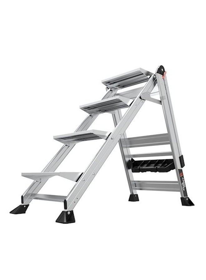 ليتل جايانت سلالم عملاقة صغيرة، درجة جامبو، 4 درجات، 3 أقدام، مقعد درجة، ألومنيوم، نوع 1AA، تصنيف وزن 375 رطل، (11904)، رمادي - Image 4