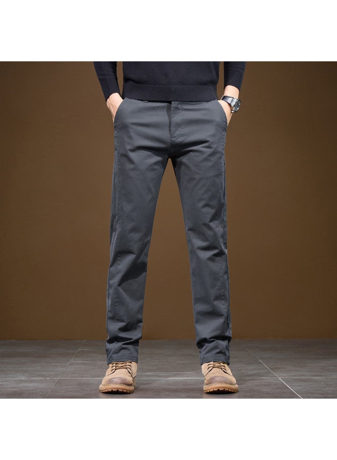 Fapai High-end Textured Casual Pants Men's Autumn Winter Straight Leg Height-enhancing Business Stylish Young Men's Trousers - Image 3