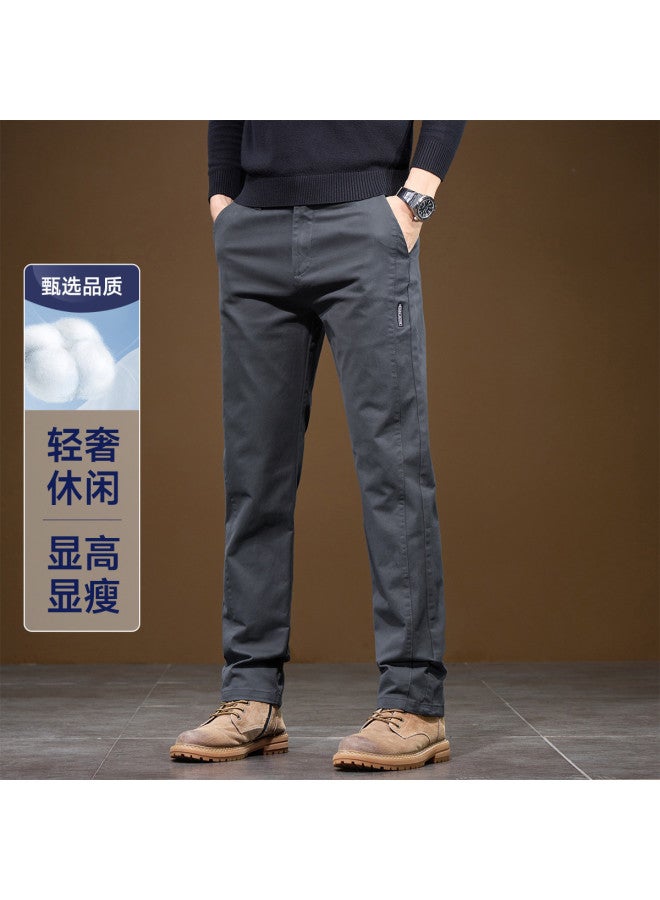 Fapai High-end Textured Casual Pants Men's Autumn Winter Straight Leg Height-enhancing Business Stylish Young Men's Trousers - Image 2