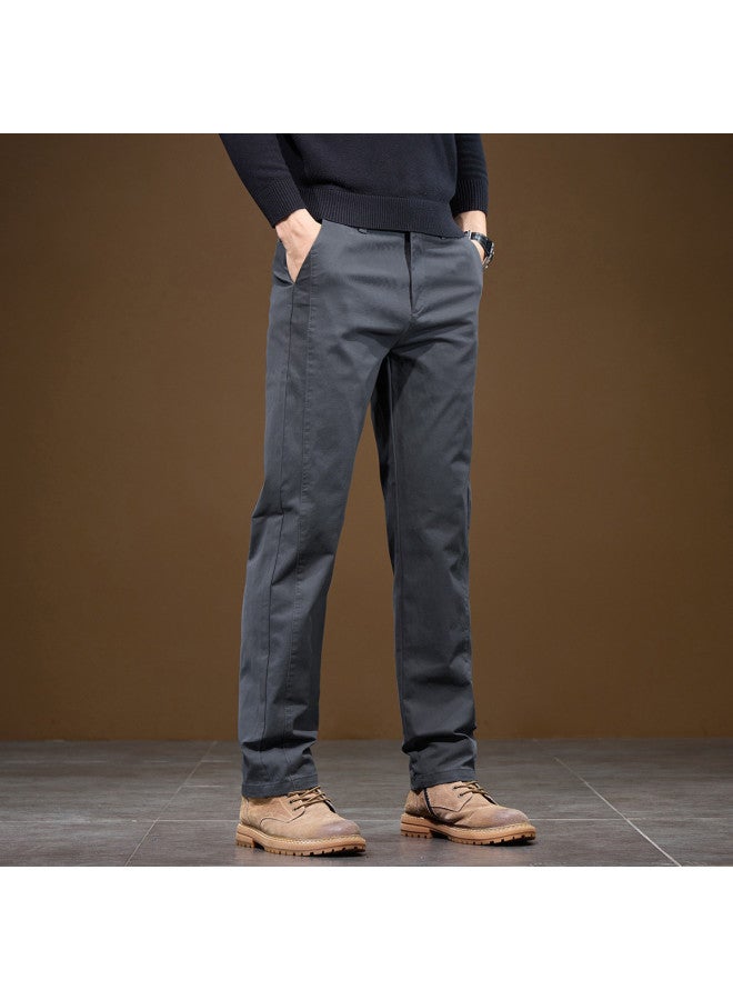 Fapai High-end Textured Casual Pants Men's Autumn Winter Straight Leg Height-enhancing Business Stylish Young Men's Trousers - Image 4