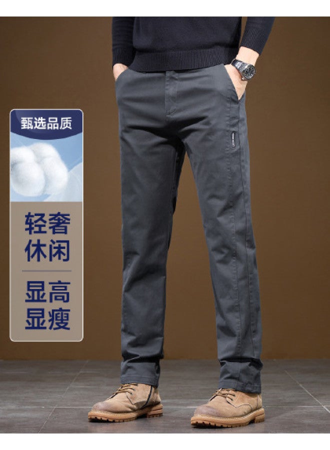 Fapai High-end Textured Casual Pants Men's Autumn Winter Straight Leg Height-enhancing Business Stylish Young Men's Trousers - Image 1