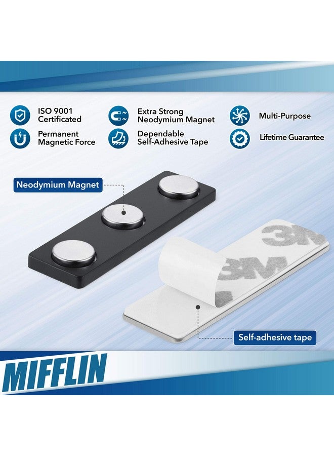 MIFFLIN -Usa Name Tag Magnets (10 Magnets, 1.75 X 0.5 Inches), Name Tag Magnet Backs W/ 3 Extra-Strong Neodymium Magnets For Id Badge Holders - Image 4