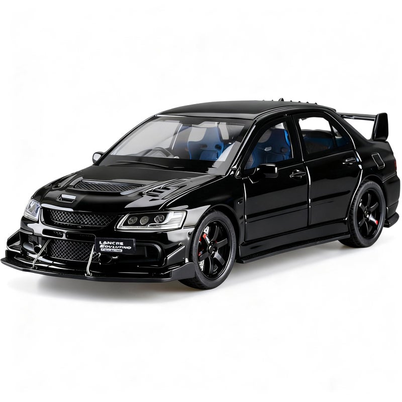 ERBADIHAGO Toy Cars Compatible for Lancer Evolution IX 132 Metal Model Car Pull Back Car Toys with Light and Sound Toys Car Collectible Model for Children Age 3 Year Old Black - Image 3