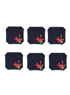 Y&D Chinese Style Cotton Linen Retro Water Absorbing Double Layer Thickened Cup Holder Fabric Embroidered Tea Cup Pad Fabric Art Cup Pad  - Image 1