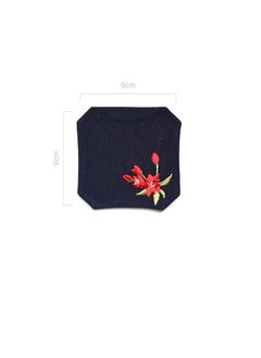 Y&D Chinese Style Cotton Linen Retro Water Absorbing Double Layer Thickened Cup Holder Fabric Embroidered Tea Cup Pad Fabric Art Cup Pad  - Image 2