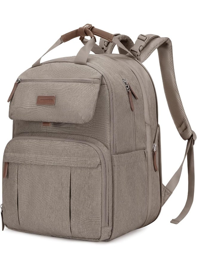 موممور mommore Diaper Bag Backpack, Extra Large Diaper Bag for 2 Kids/Twins with Changing Pad for Travel Outdoors - Image 1