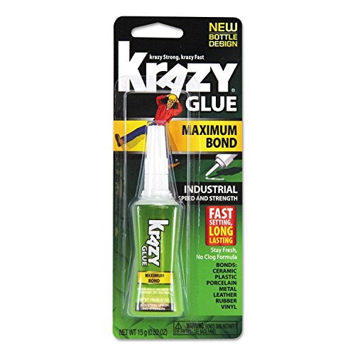 Krazy Glue غراء كرازي ماكس بوند سوبر غراء، أنبوب 15 جرام، غراء قوي للصناعات للخشب، المعدن، البلاستيك، السيراميك، الزجاج، الجلد والمطاط، سريع الجفاف وقوي التحمل - Image 1