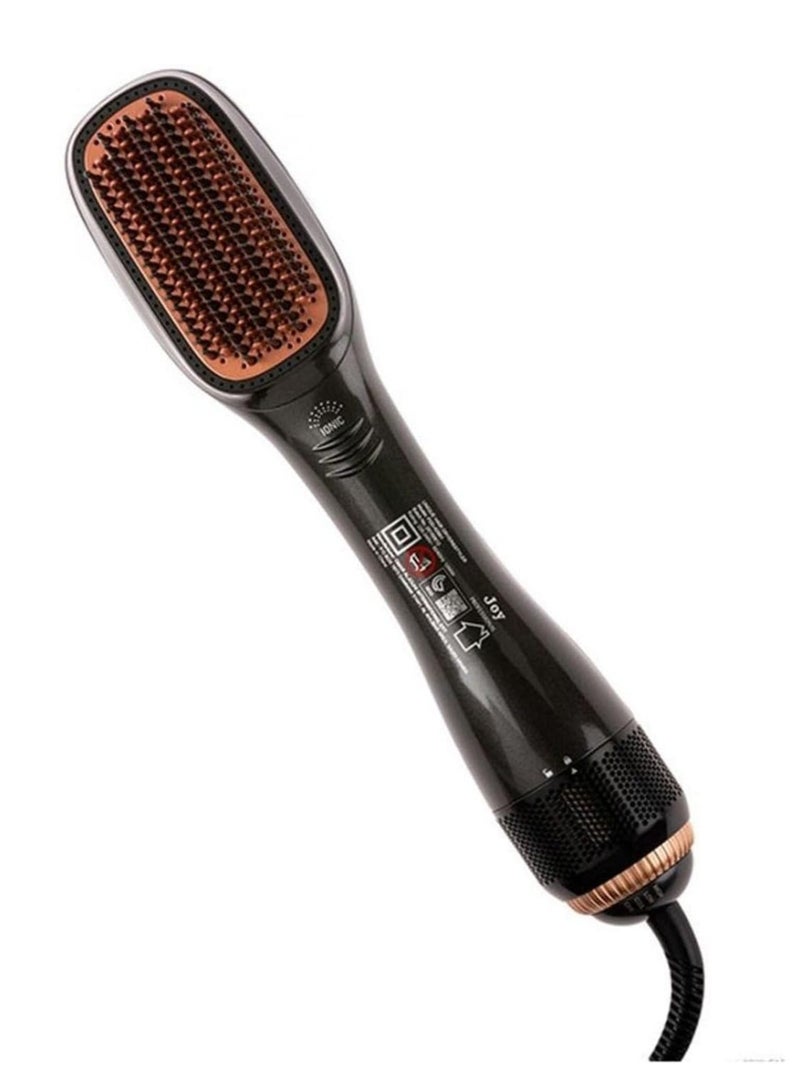 Generic 2 In 1 Professional Hair Dryer Brush Negative Ion Blow Dryer Straightening Brush Hot Air Styling Comb Electric Hair Straightener Styler  - Image 1