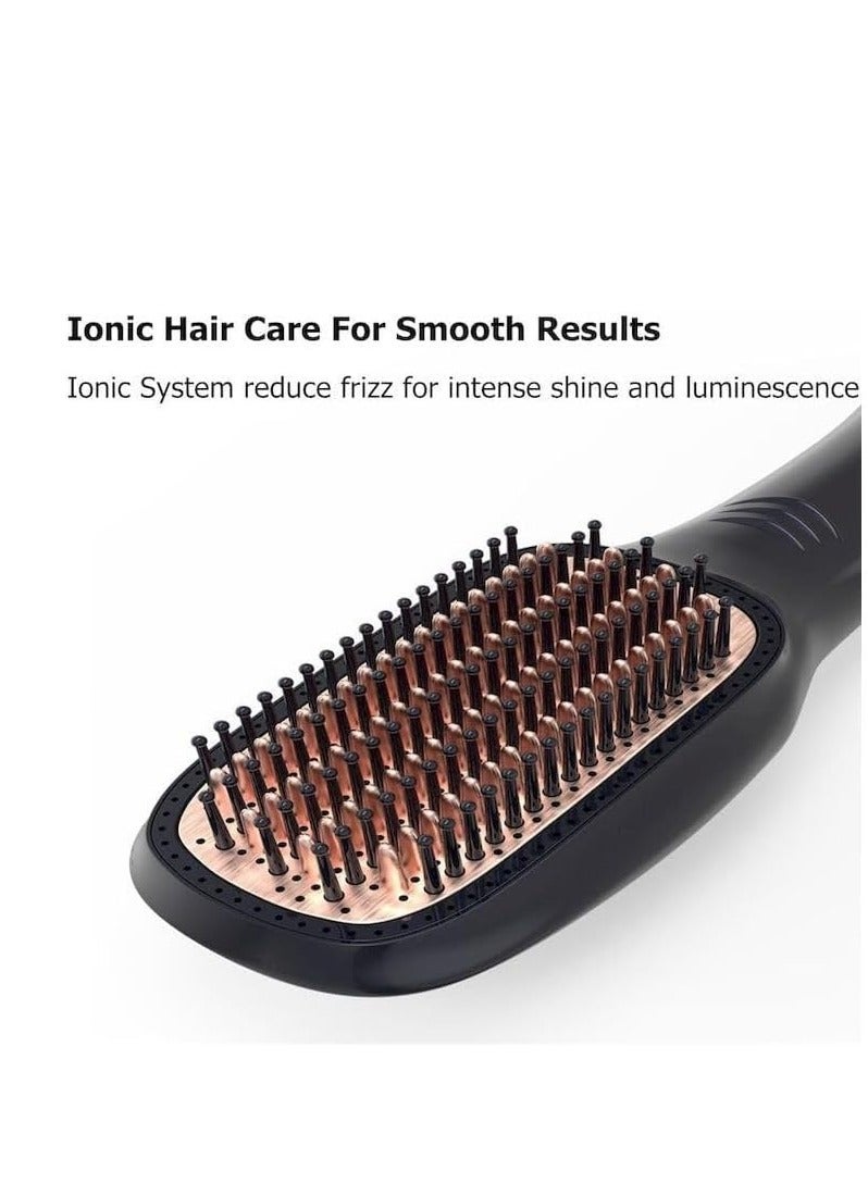 Generic 2 In 1 Professional Hair Dryer Brush Negative Ion Blow Dryer Straightening Brush Hot Air Styling Comb Electric Hair Straightener Styler  - Image 5