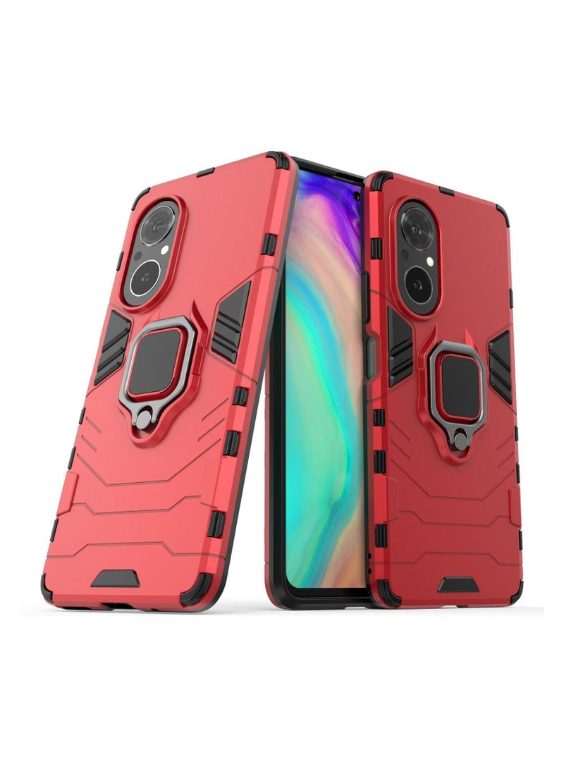 Red Protective Cover With Ring Bracket For Huawei - Image 1