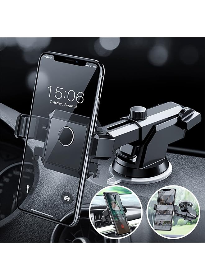KASTWAVE Universal Car Phone Mount With 360 Degree Rotation And Extended Arm For Dashboard Air Vent And Windshield Compatible With All Smartphones - Image 2