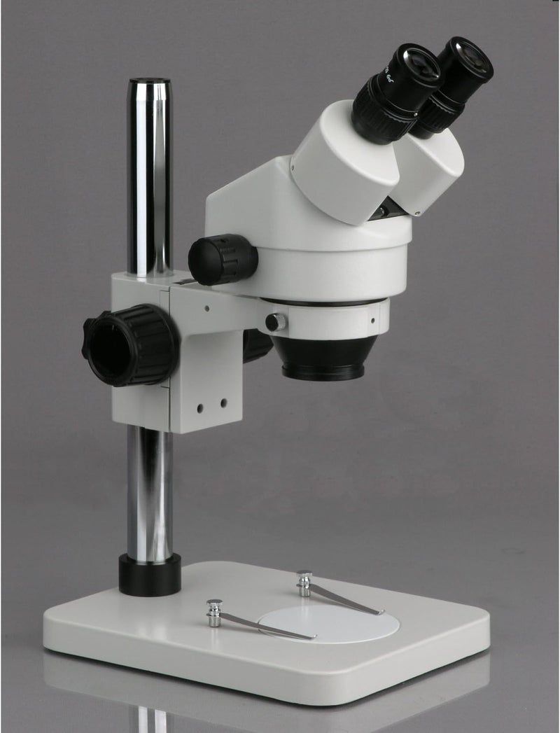 AmScope 7X45X Stereo Binocular Microscope with 14 Pillar Stand - Image 3
