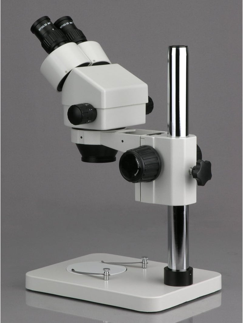 AmScope 7X45X Stereo Binocular Microscope with 14 Pillar Stand - Image 4