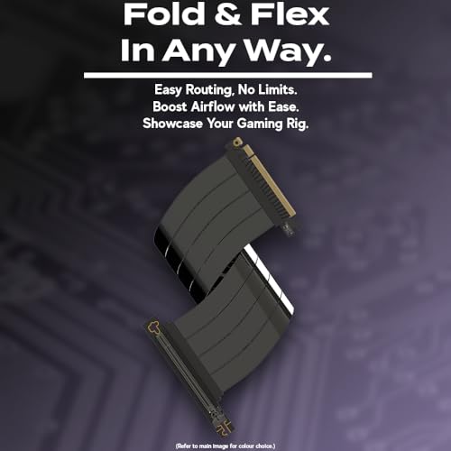 LINKUP PCIE 5.0 Riser Cable | for Vertical GPU Mount | Right Angle | Graphics Card GPU Ready | Usable with PCIe 4.0 & RX9070/ RTX5090 | 15cm (Total Length: 19cm) - Image 5