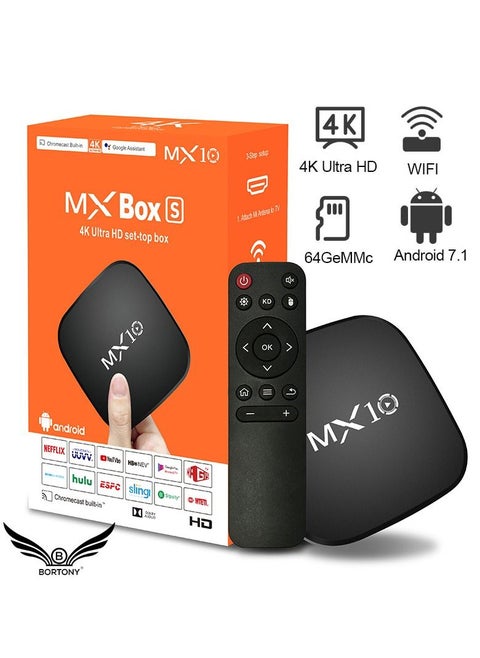 Android TV Box 4k MX10 RK3318 Rockchip Quad Core Dual Wifi Android 12 TV Box 4K HD Player Solid Set Top Box 4k