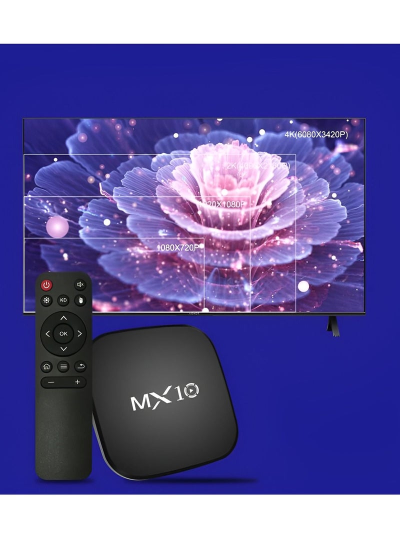 BORTONY - Android TV Box 4k MX10 RK3318 Rockchip Quad Core Dual Wifi Android 12 TV Box 4K HD Player Solid Set Top Box 4k - Image 1