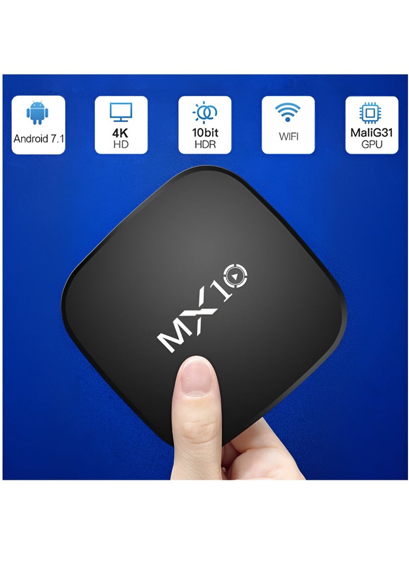 BORTONY - Android TV Box 4k MX10 RK3318 Rockchip Quad Core Dual Wifi Android 12 TV Box 4K HD Player Solid Set Top Box 4k - Image 1
