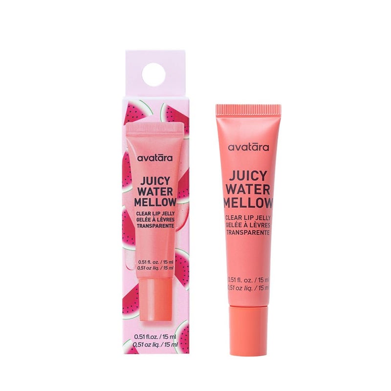 Avatara Juicy Watermellow Clear Lip Jelly Hydrating Lip Gloss Treatment with VitaminRich Botanicals Vegan  CrueltyFree Soothes  Softens Dry Lips15mL015 Fl Oz