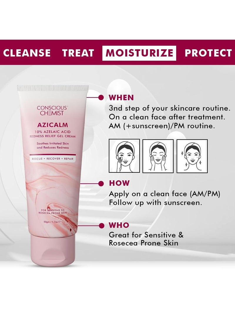 CONSCIOUS CHEMIST 10% Azelaic Acid Cream 50g – Redness & Acne Relief for All Skin Types - Image 4