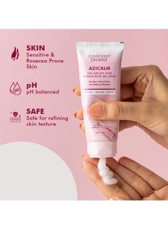 CONSCIOUS CHEMIST 0% Azelaic Acid Cream | 50g | Face Cream for Men & Women, Moisturizer for Acne Prone Skin, Redness Relief, Soothe Irritation & Inflammation, All Skin Types - Azicalm  - Image 5