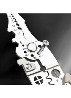 Hetkrishi Hetkrishi 6in1 Multifunctional Stainless Steel Wire Puller Plier Cable Looping Splitting Cutting Pliers MultiPurpose Electrical Stripping Tool Wire Stripper Crimping Tool Electrician  - Image 5