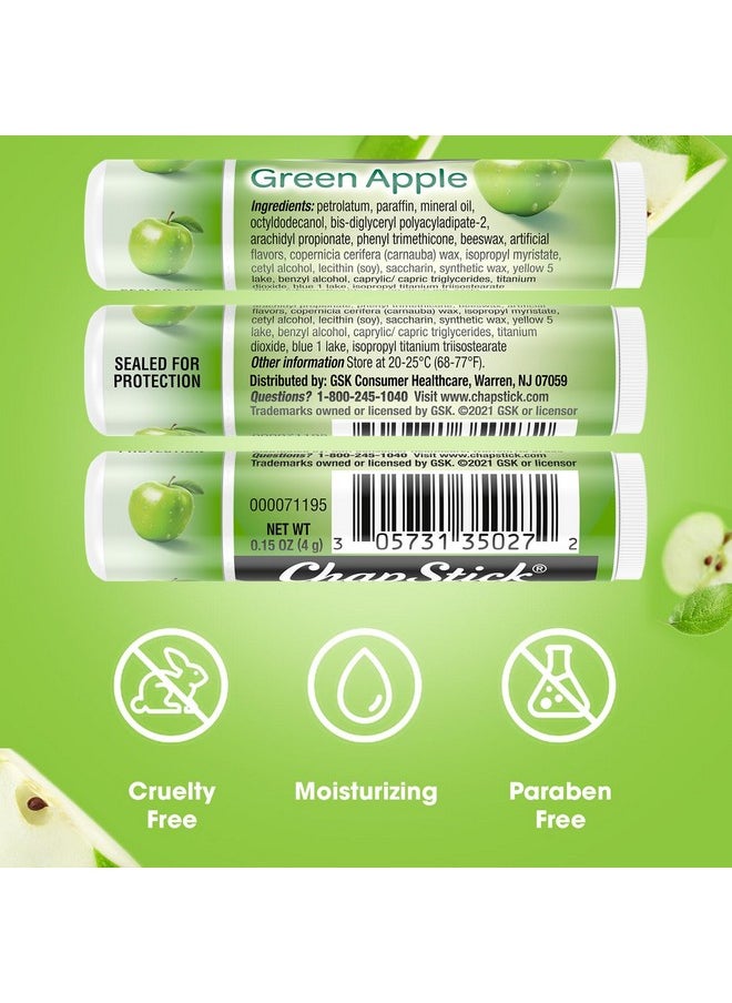 chapstick ChapStick Lip Moisturizer, Green Apple, 12-Pack - Bulk Lip Balm, Sweet & Tangy, 0.15 Oz Ea  - Image 2