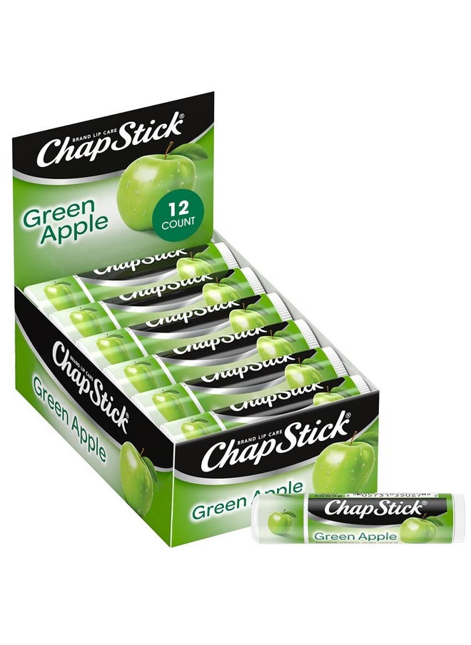 chapstick ChapStick Lip Moisturizer, Green Apple, 12-Pack - Bulk Lip Balm, Sweet & Tangy, 0.15 Oz Ea  - Image 1