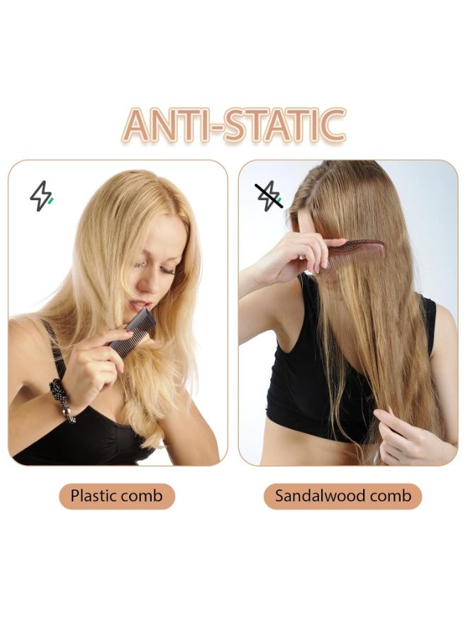 16.7*5.2*1cm Small Wood Comb for Women Men Birthing Combs Wooden Pocket Hair Comb Fine Tooth Small Portable Wood Combs, Anti Static Carved - Image 5