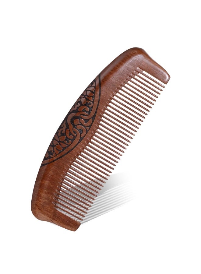 16.7*5.2*1cm Small Wood Comb for Women Men Birthing Combs Wooden Pocket Hair Comb Fine Tooth Small Portable Wood Combs, Anti Static Carved - Image 1