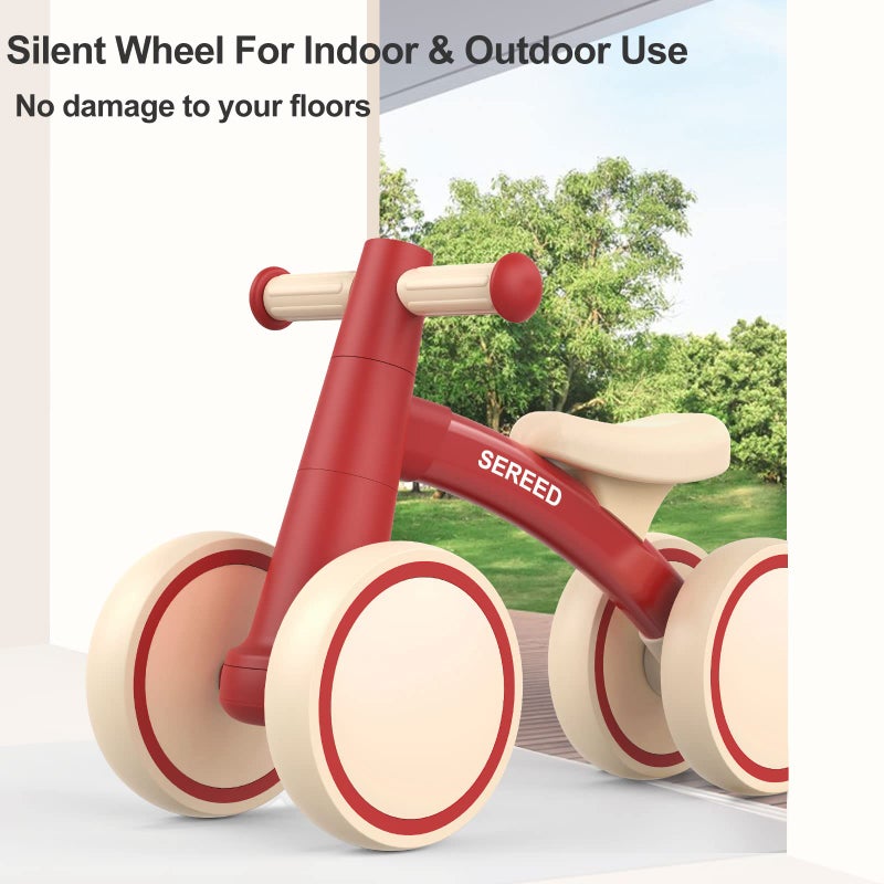 SEREED Balance Bike for 1 Year Old, 10 inches Aluminum Frame, Red (UD30), Baby's First Bike for Boys and Girls, Aiding Babies in Learning to Walk and Develop Balance - Image 5