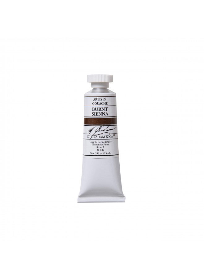 M. Graham & Co. M. Graham 1/2-Ounce Tube Gouache Paint, Burnt Sienna