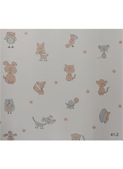 Süper Dekor Super Decor Halley Kids 41-2 Cute Animals and Star Pattern Wallpaper 