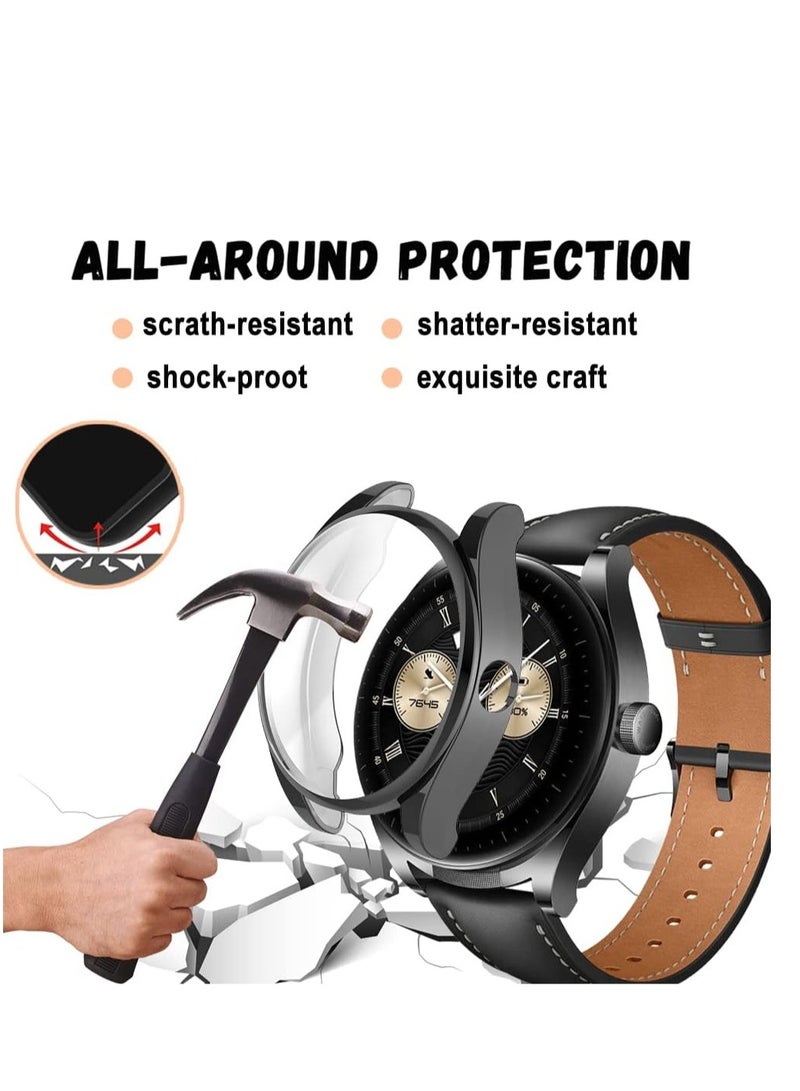 Case Compatible for Huawei Watch Buds Screen Protector, Soft TPU Silicone Bumper Case Shockproof Scratch Resistant Full Coverage Shell Protective Case Cover for Huawei Watch Buds (Clear) - Image 2