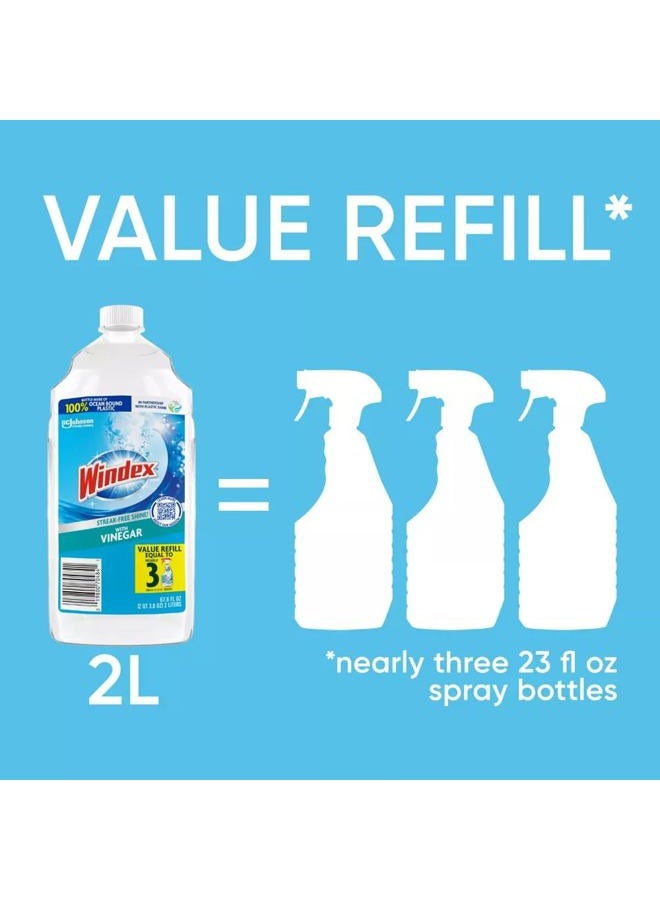 Windex Glass Cleaner Refill, Vinegar, 67.6 Oz (Pack of 3) - Image 5