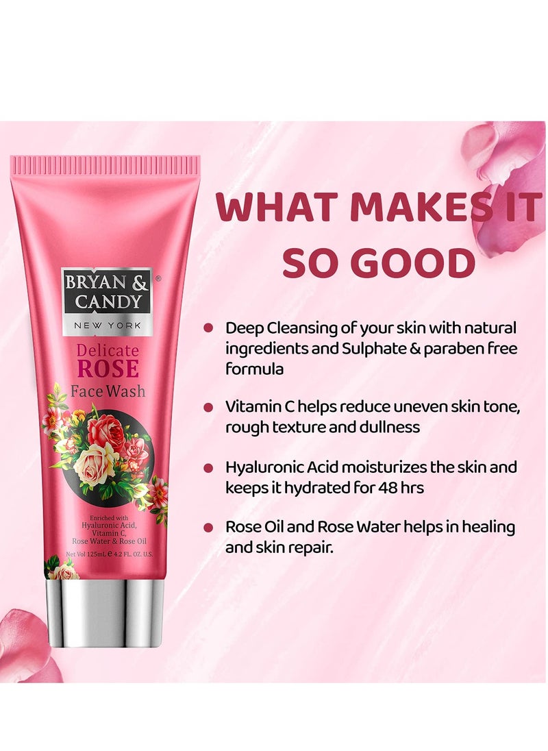 BRYAN & CANDY Bryan And Candy Delicate Rose Face Wash Enriched with Hyaluronic Acid Vitamin C Rose Water Rose Oil 125ML  - Image 3