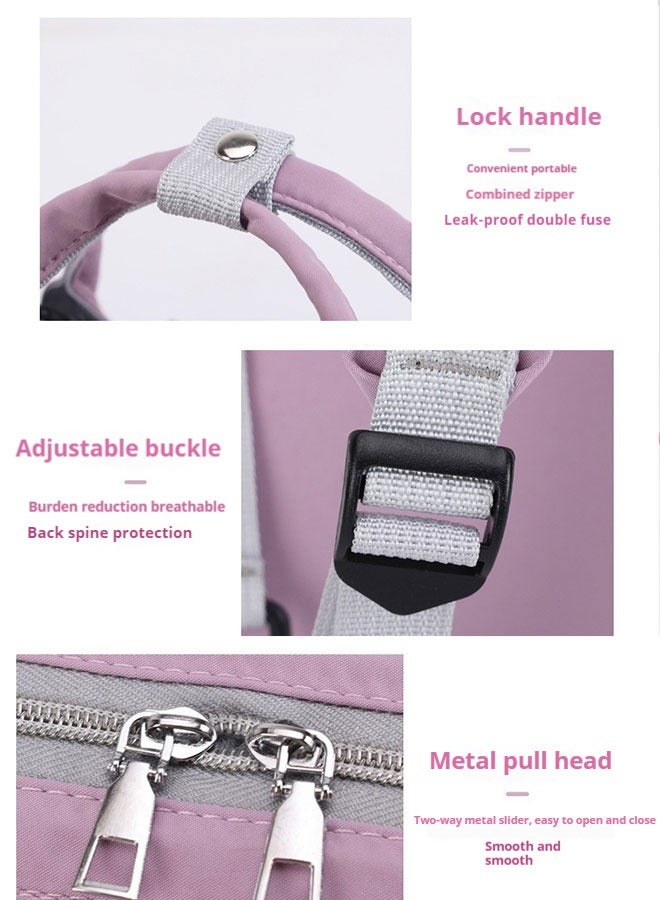 Mommy Bag Mother Bag Large-Capacity Backpack Female Pregnant Women Maternity Bag Milk Bottle Mother And Baby Bag Oxford Cloth Waterproof Backpack