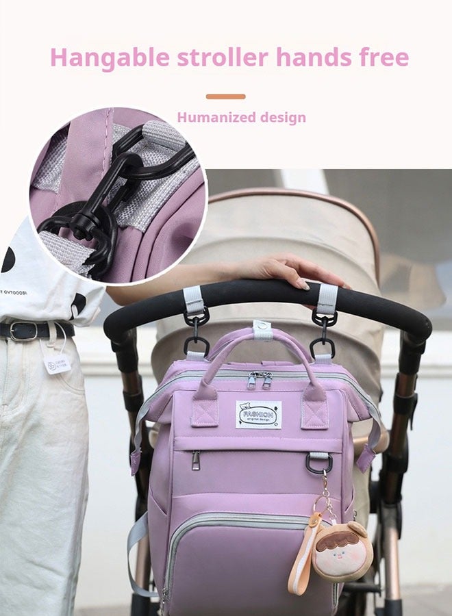 Mommy Bag Mother Bag Large-Capacity Backpack Female Pregnant Women Maternity Bag Milk Bottle Mother And Baby Bag Oxford Cloth Waterproof Backpack