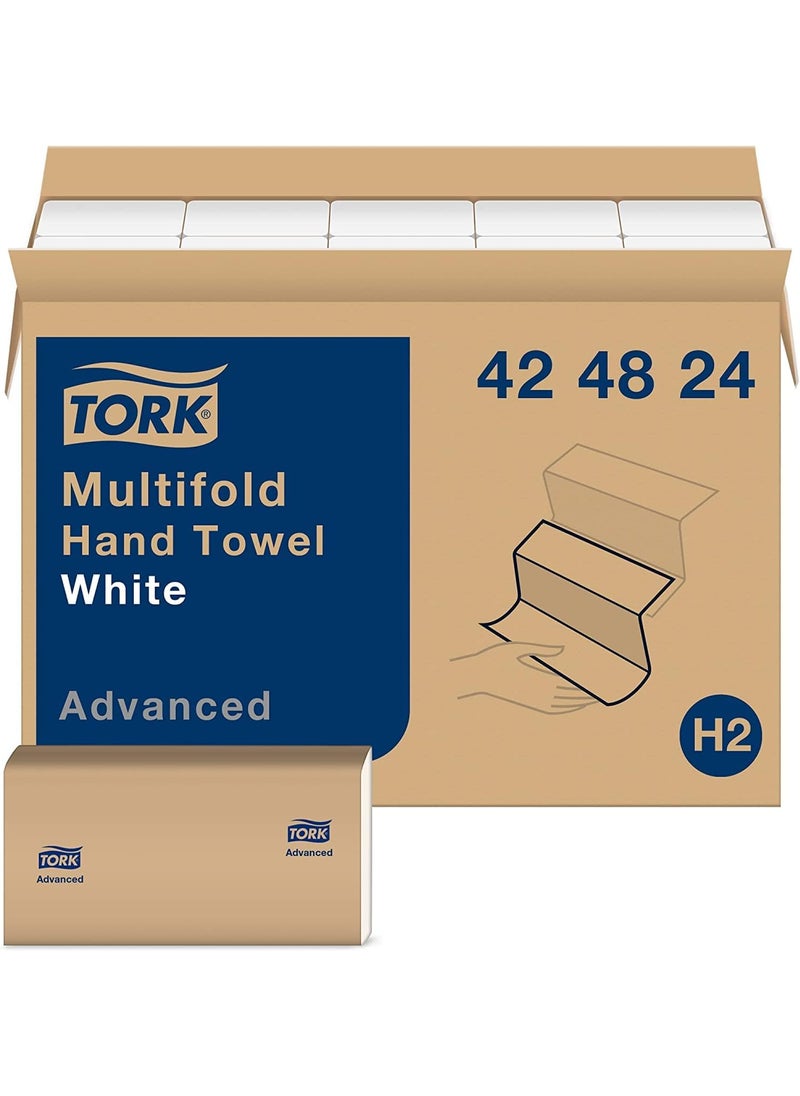 Tork Tork Multifold Hand Towel White 3Panel 250 Towels per Pack 16 Packs Fits H2 Towel Dispensers  - Image 1