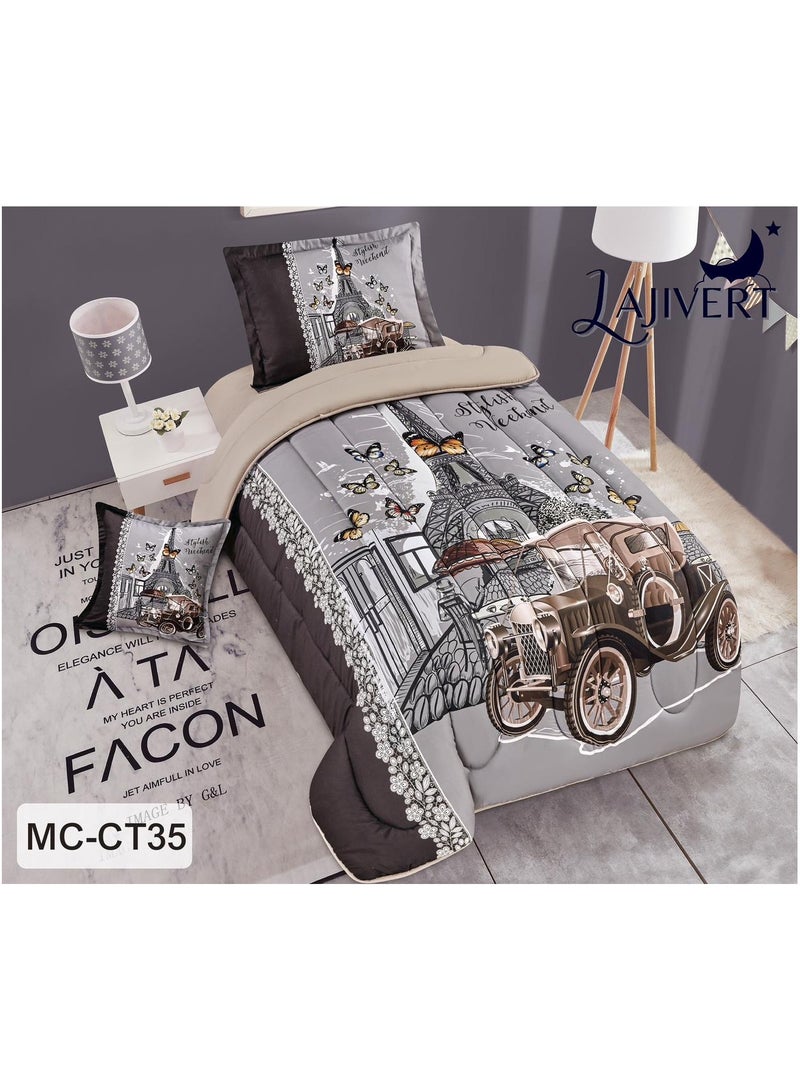 LAJIVERT Comforter set for children's summer bed, heavy filling, excellent soft texture, 4 pieces 