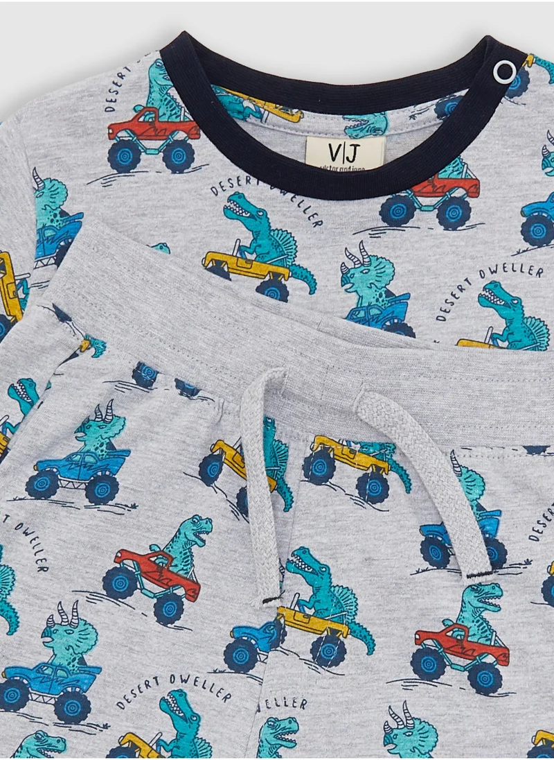 victor and jane BABY BOY 2PC SET - Summer Outfit - T-Shirt & Shorts