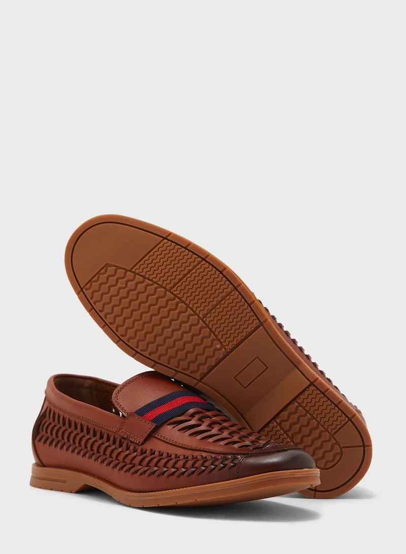 Robert Wood Weaved Casual Slip Ons