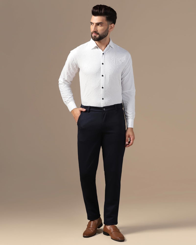 TOPLOT Men's Regular Fit Causal Trouser || Pant for Men || Trouser for Men || Chinos Pants (Formal-Pant-5207-Navy-30) - Image 2