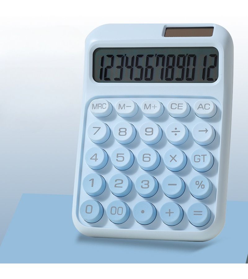 Blue Pocket Scientific Calculator Dual Power Large LCD Display for Exams - Image 1