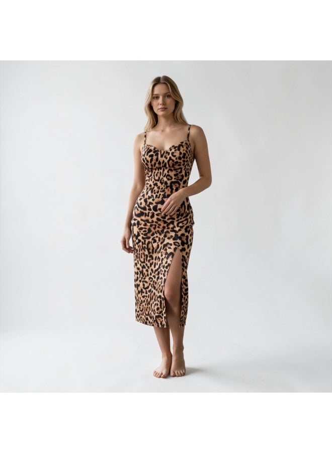 VELVIA Leopard print viscose lingerie in a soft tiger pattern - Image 1