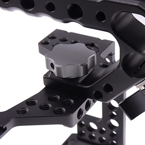 Hersmay For Canon M5 M50 II Cage with Top Handle, Camera Cage for Canon EOS M50 Mark II/ M50 /M5 Camera,Vlogging Video Shooting Filmmaking Rig Stabilizer with 1/4" Mounting and 3/8" Arri Locating Hole - Image 5