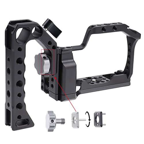 Hersmay For Canon M5 M50 II Cage with Top Handle, Camera Cage for Canon EOS M50 Mark II/ M50 /M5 Camera,Vlogging Video Shooting Filmmaking Rig Stabilizer with 1/4" Mounting and 3/8" Arri Locating Hole - Image 2