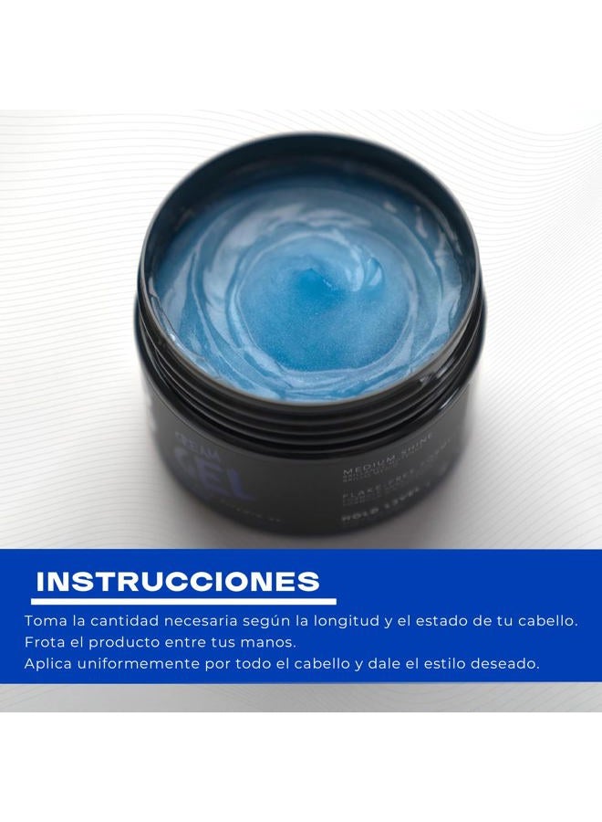 L3 جل كريمة المستوى 3 - يوفر حجم وثبات متوسط - مع فيتامينات لتغذية وحماية الشعر كريم تصفيف شعر الرجال المستوى الثالث (250 مل، صغير) - Image 3